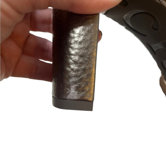 PEDRO GARCIA Nut Cervo Lame Nara Block Heel Sandal - Picture 5 of 7